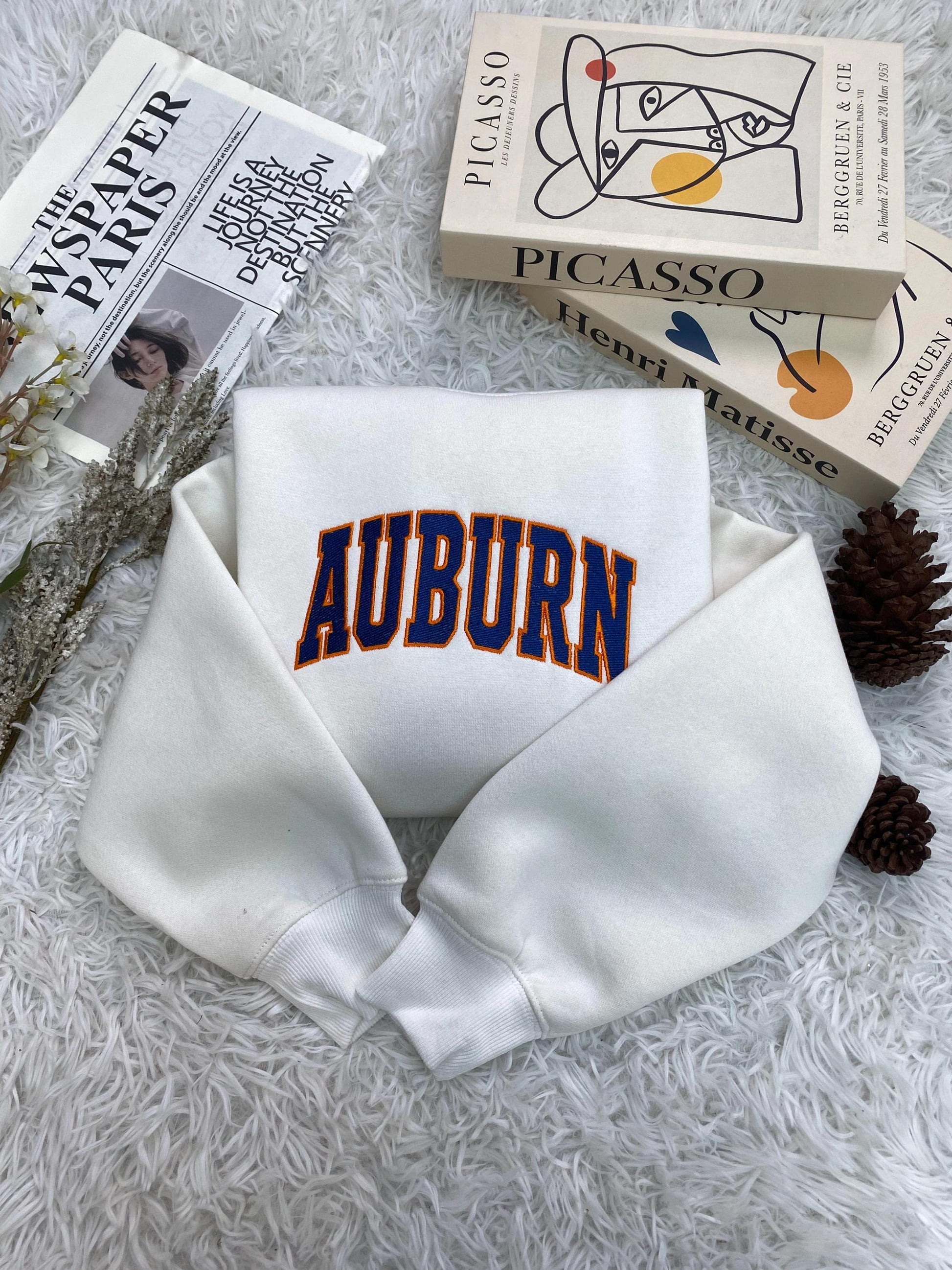 Auburn Embroidered Shirt, Retro Style Shirt, Auburn Travel Shirt, Southern Girl Shirt