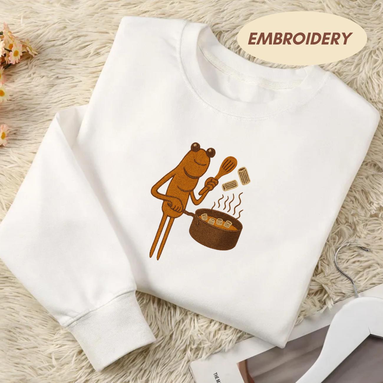 Embroidered Rigatoni Pasta We ll Make Some Together Shirt, Funny Marcus The Worm Sweatshirt, Worm Meme Hoodie, Funny Meme Brain Rot Shirt