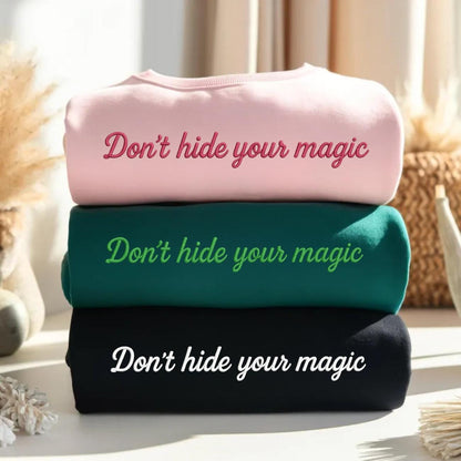 Embroidered Sweatshirt, Motivational Quote, Self Love Apparel