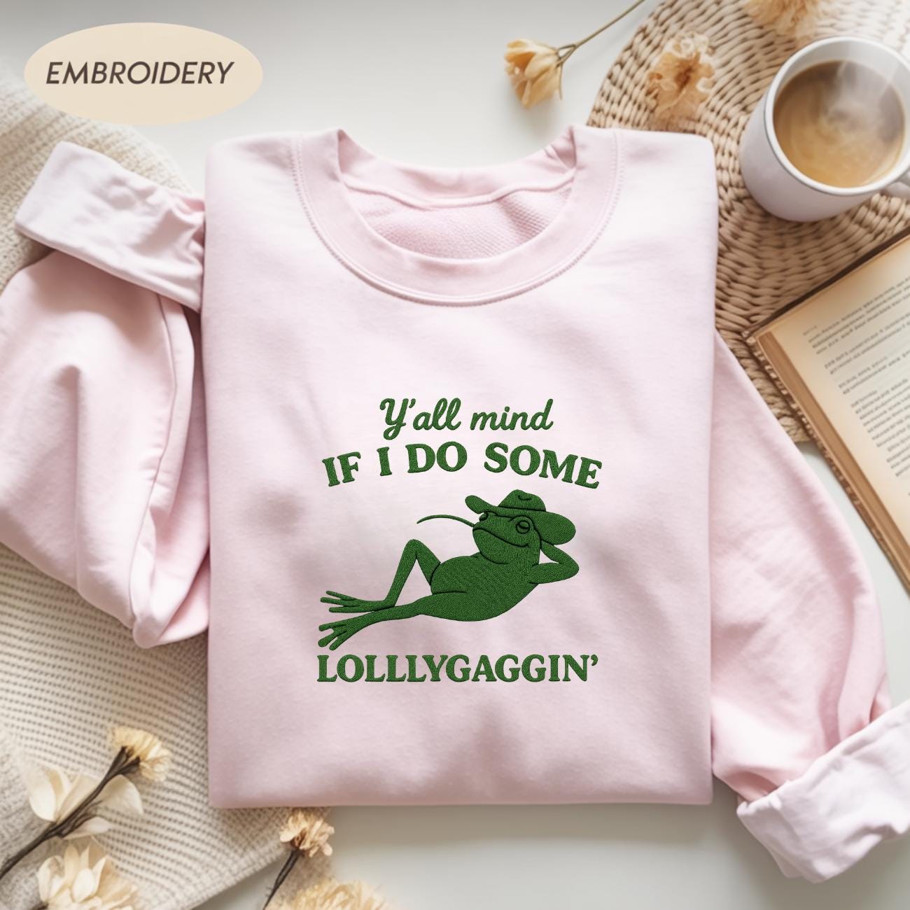 Embroidered Frog Shirt, Cowboy Meme, Funny Saying Tee