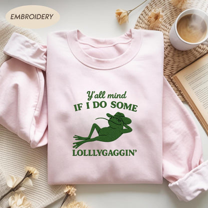 Embroidered Frog Shirt, Cowboy Meme, Funny Saying Tee