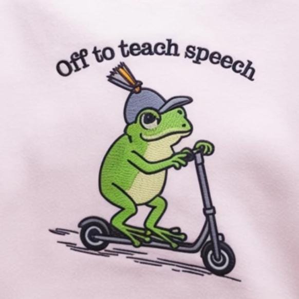 Embroidered Speech Therapist Shirt SLP Communication Specialist Your Words Matter Tee Frog Scooter Gift For Speech Language Pathologist