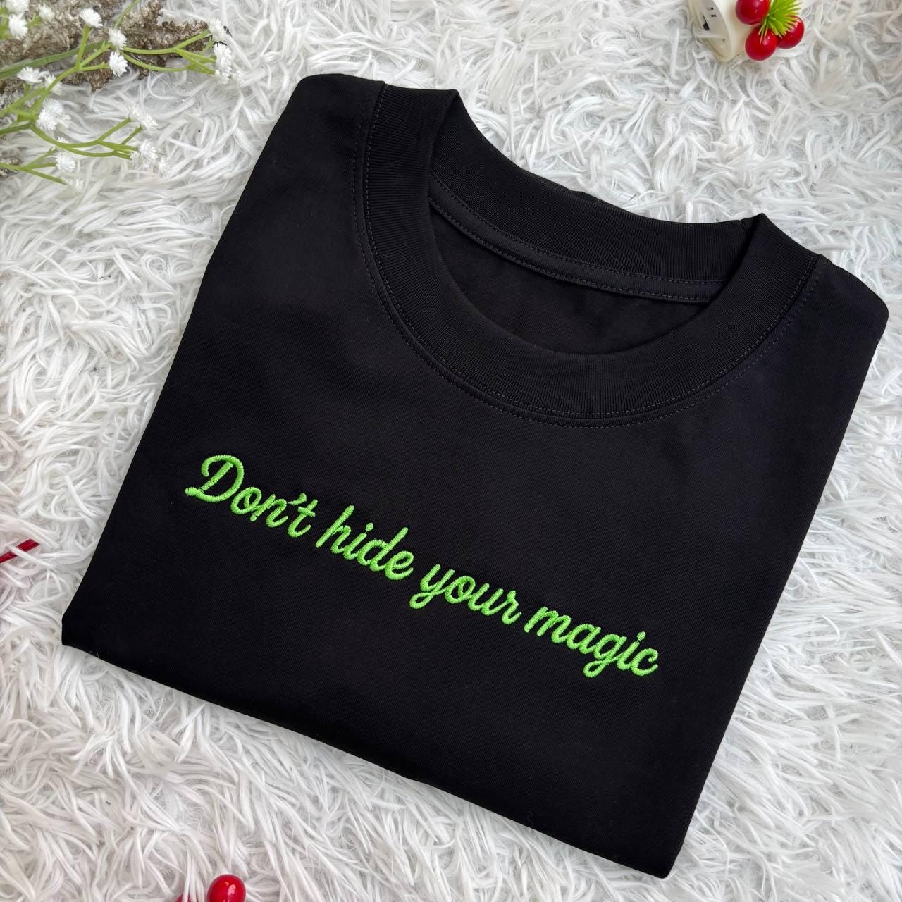 Embroidered Sweatshirt, Motivational Quote, Self Love Apparel