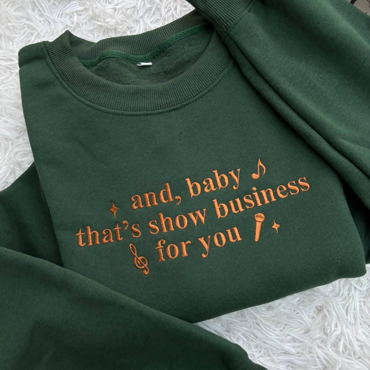 And Baby That’s Show Business For You Embroidered Shirt, Embroidered Shirt, Gift For Fans, Concert Outfit Ideas, Music Lover Shirt