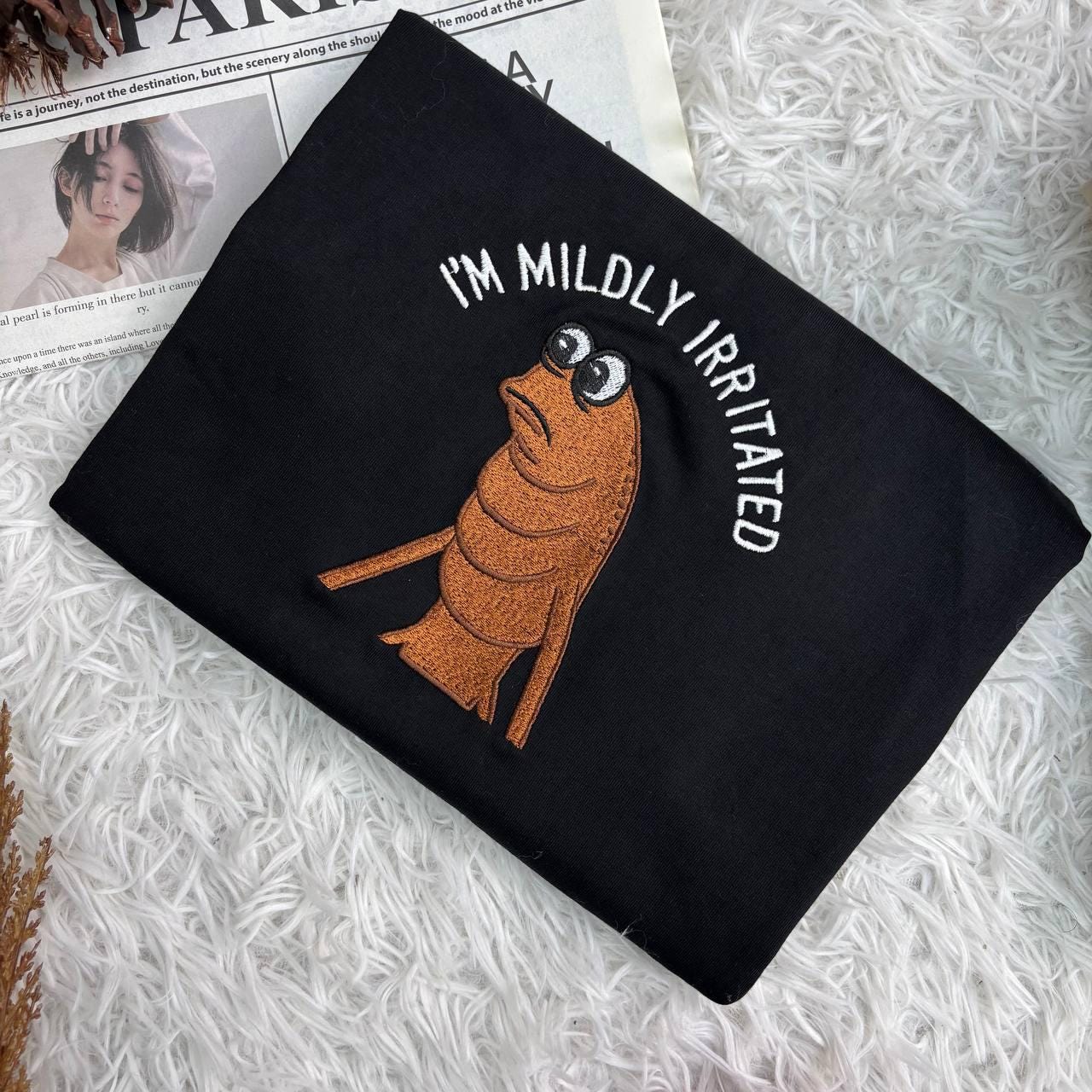 Embroidered Marcus The Worm Shirt, I'm Mildly Irriated Shirt, Jimbo James Shirt, Funny Jimbo James Meme Shirt, Brain Rot Shirts, Funny Meme