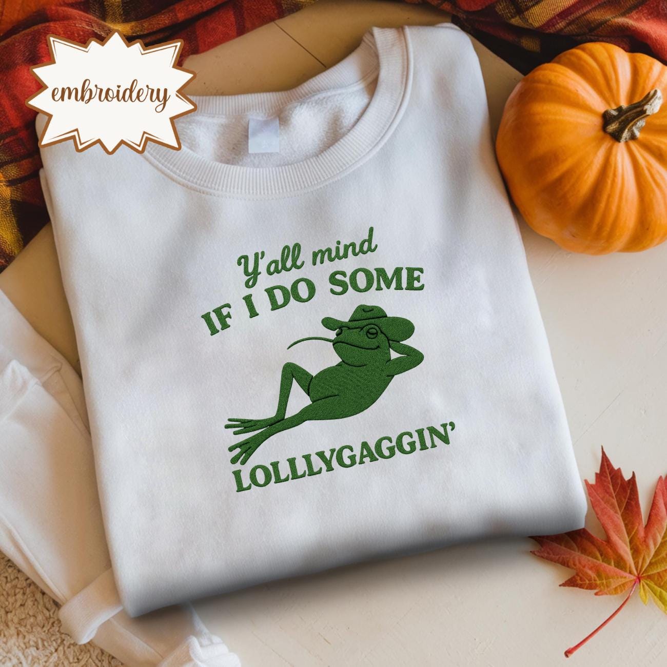 Embroidered Frog Shirt, Cowboy Meme, Funny Saying Tee