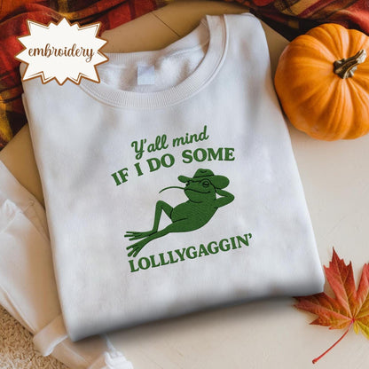 Embroidered Frog Shirt, Cowboy Meme, Funny Saying Tee