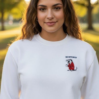 No B!tch Possum Embroidered Shirt | Funny Mental Health Tee