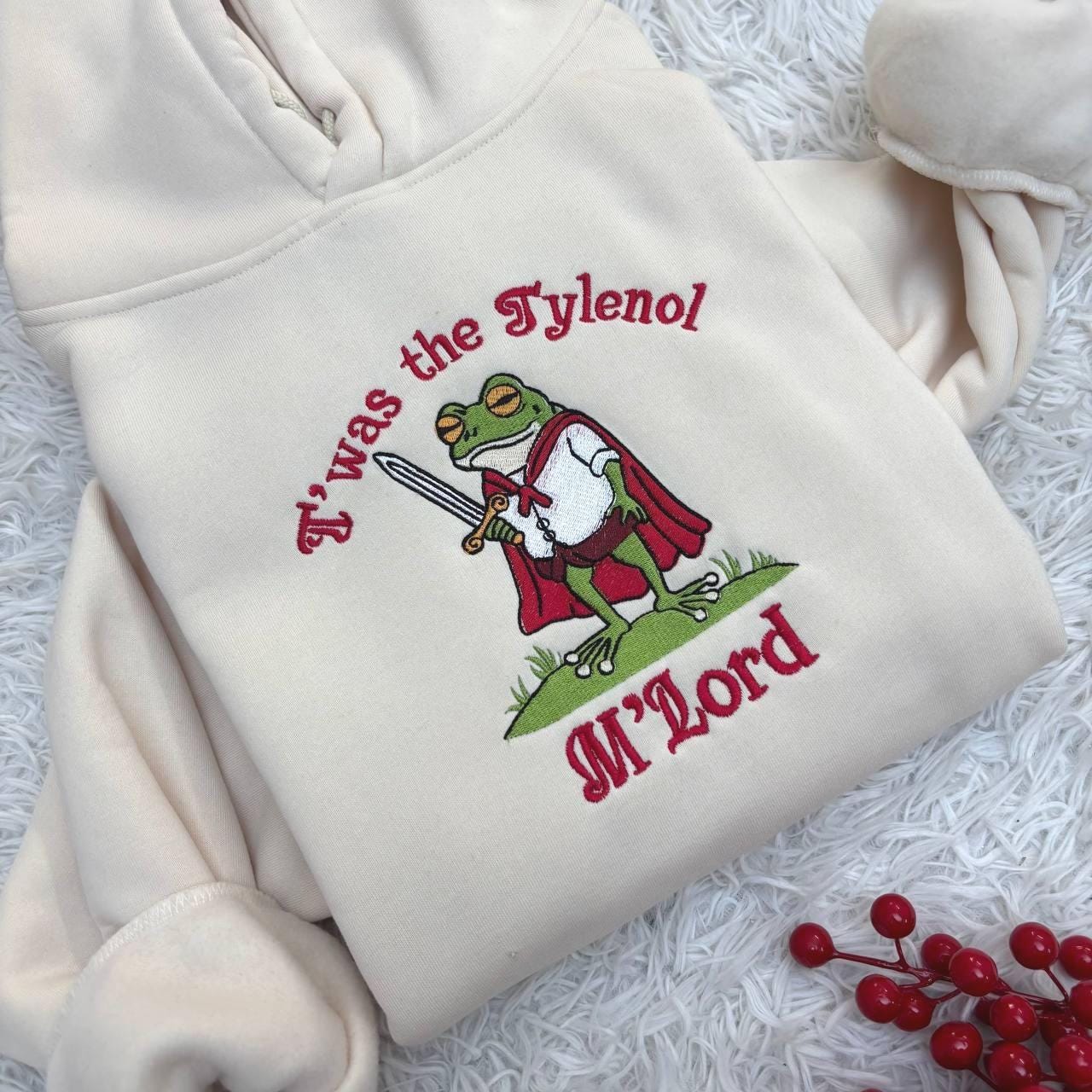 Embroidered Frog Meme Shirt, Funny Medieval Wizard Graphic Tee