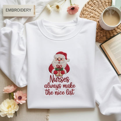 Nurse Christmas Embroidered Shirt, NICU Embroidered Shirt, NICU Nurse Practitioner Shirt, Christmas Gift for ICU Nurse, Chirstmas Shirt