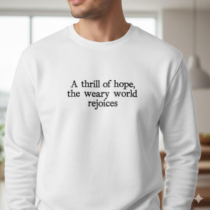 O Holy Night Embroidered Christian Christmas Sweater | Vintage Holiday Sweatshirt | Retro Faith Gift