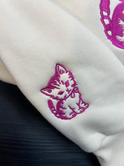 Rage Consumes Me Cat Embroidered Shirt | Funny Vintage Kitten Tee | Cute Meme Embroidery Gift