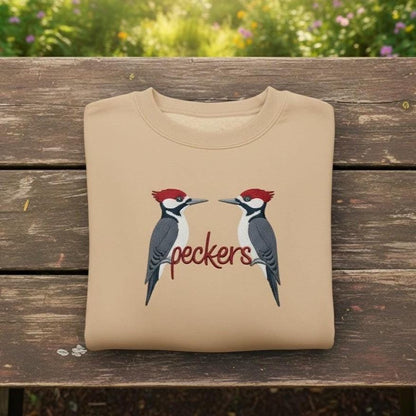 Peckers Embroidered Sweatshirt | Funny Unisex Crewneck