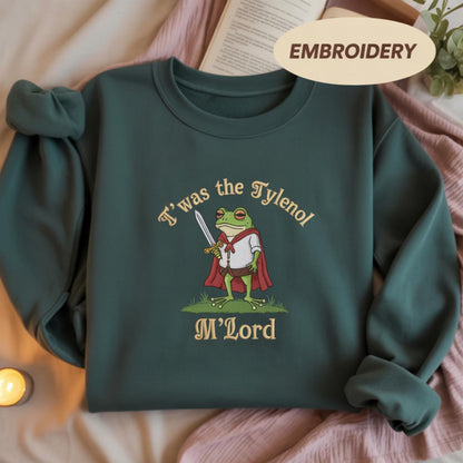 Embroidered Funny Medieval Frog Meme Shirt, Carbs Lover Wizard Unisex Tee