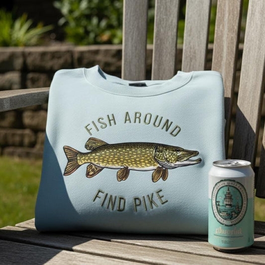 Embroidered Funny Fishing Sweatshirt | Rainbow Trout Crewneck | Fisherman Gift | Fish Lover Sweater