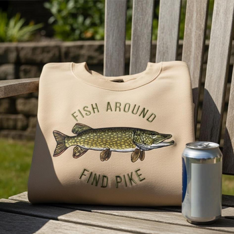 Embroidered Funny Fishing Sweatshirt | Rainbow Trout Crewneck | Fisherman Gift | Fish Lover Sweater