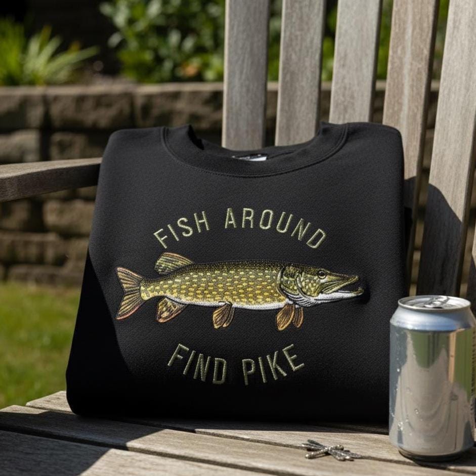 Embroidered Funny Fishing Sweatshirt | Rainbow Trout Crewneck | Fisherman Gift | Fish Lover Sweater