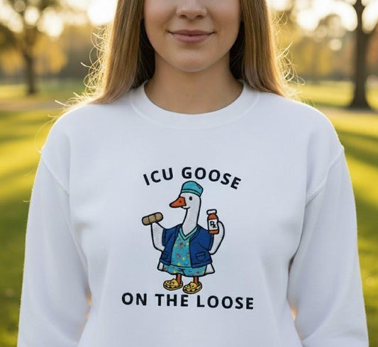 ICU Nurse Goose Embroidered Shirt | Funny RN ER Gift