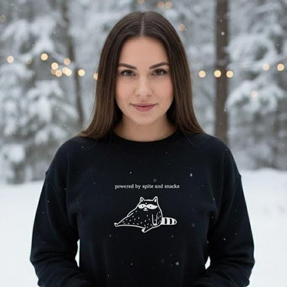 Spite and Snacks Raccoon T-Shirt | Funny Animal Meme Tee