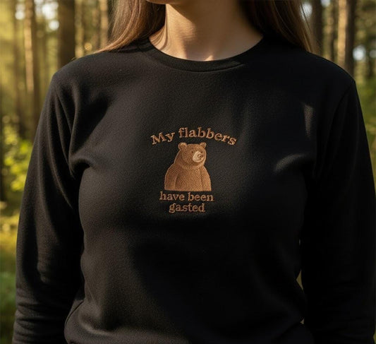 My Flabbers Have Been Gasted Embroidered T-Shirt | Funny Graphic Tee