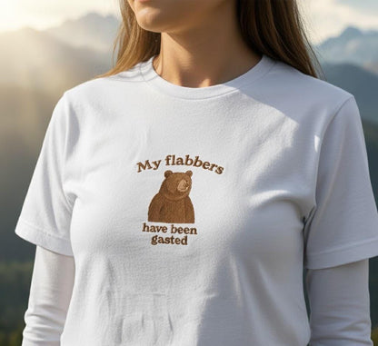 My Flabbers Have Been Gasted Embroidered T-Shirt | Funny Graphic Tee