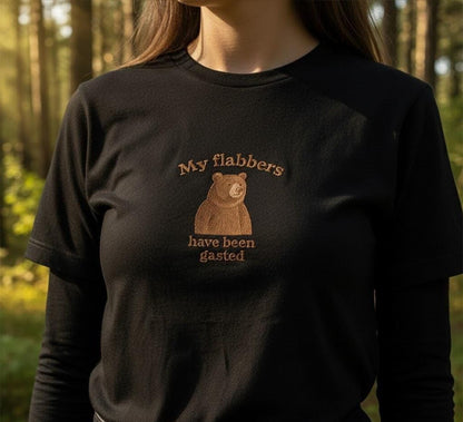My Flabbers Have Been Gasted Embroidered T-Shirt | Funny Graphic Tee