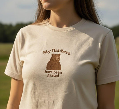 My Flabbers Have Been Gasted Embroidered T-Shirt | Funny Graphic Tee