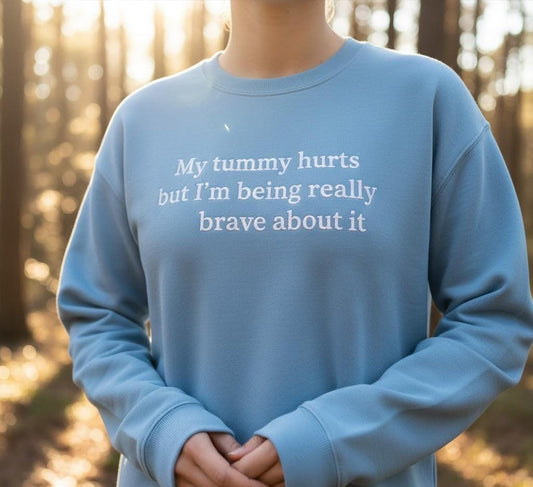 My Tummy Hurts Embroidered Sweatshirt | Funny Crewneck Pullover