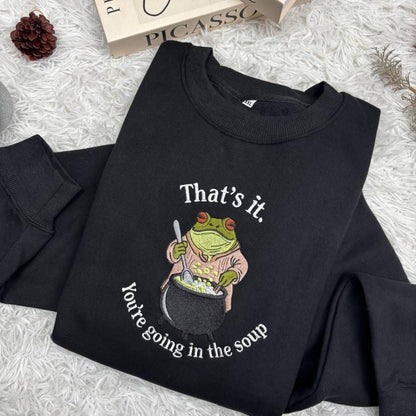 Embroidered Frog Meme Shirt, Funny Animal Tee