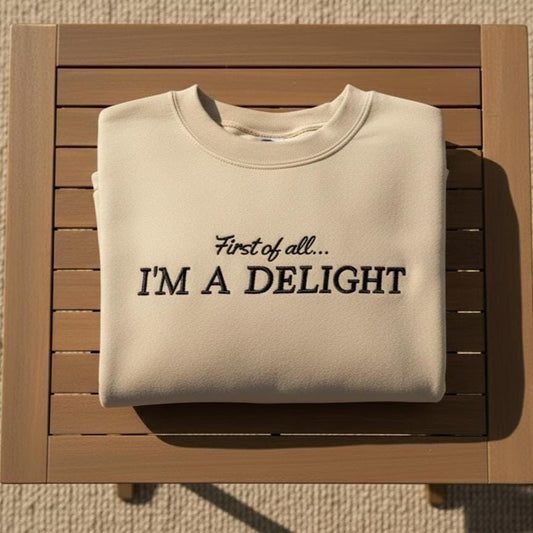 Embroidered Sweatshirt, Funny Sarcastic Crewneck, Teacher Gift