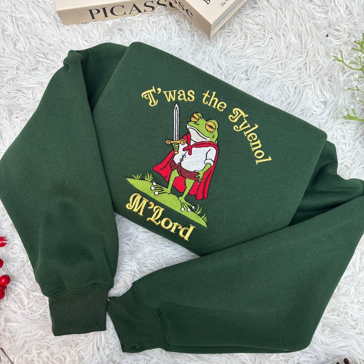 Embroidered Funny Medieval Frog Meme Shirt, Carbs Lover Wizard Unisex Tee