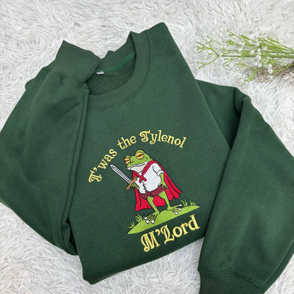 Embroidered Funny Medieval Frog Meme Shirt, Carbs Lover Wizard Unisex Tee