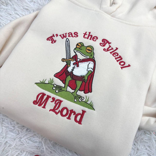 Embroidered Frog Meme Shirt, Funny Medieval Wizard Graphic Tee