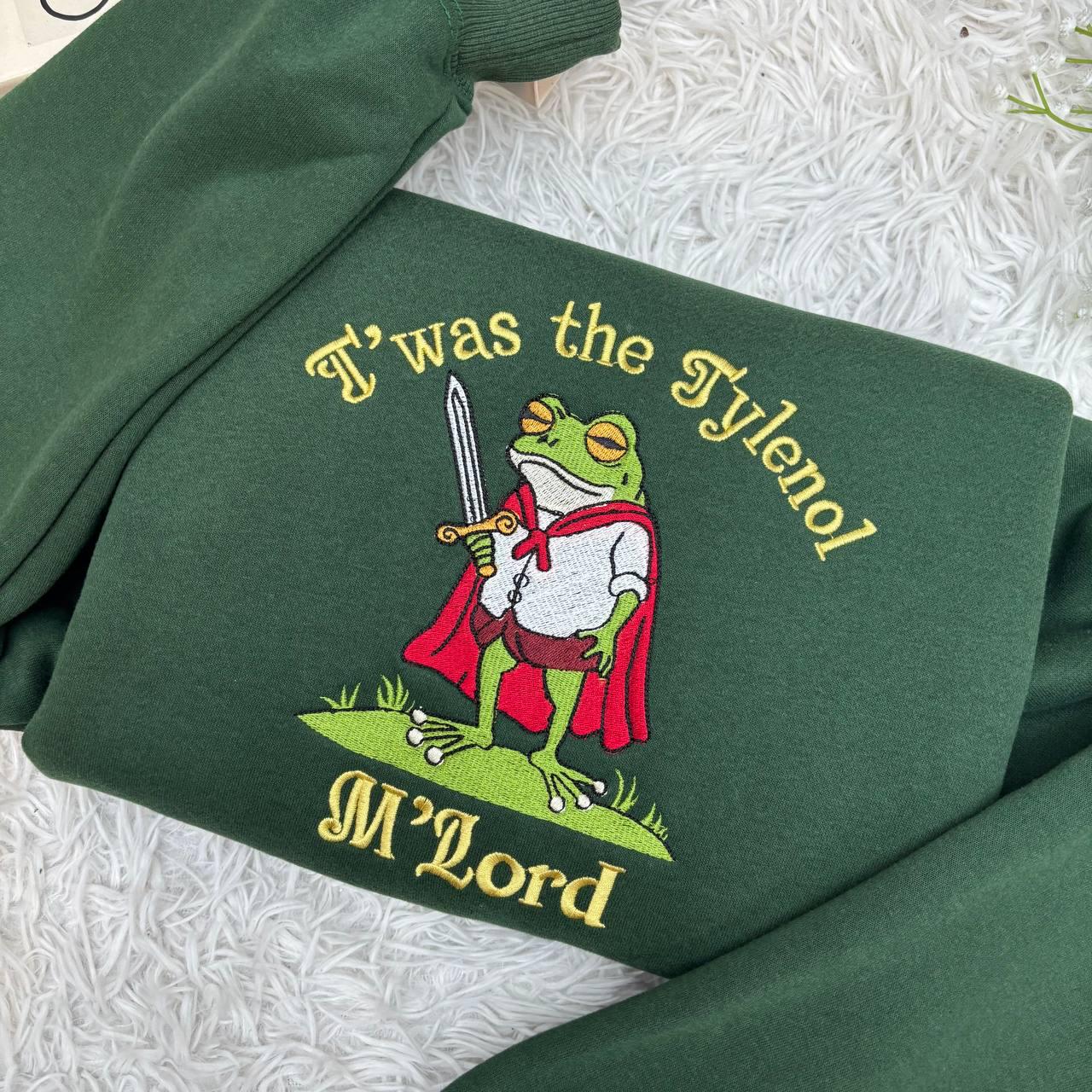 Embroidered Frog Meme Shirt, Funny Medieval Wizard Graphic Tee