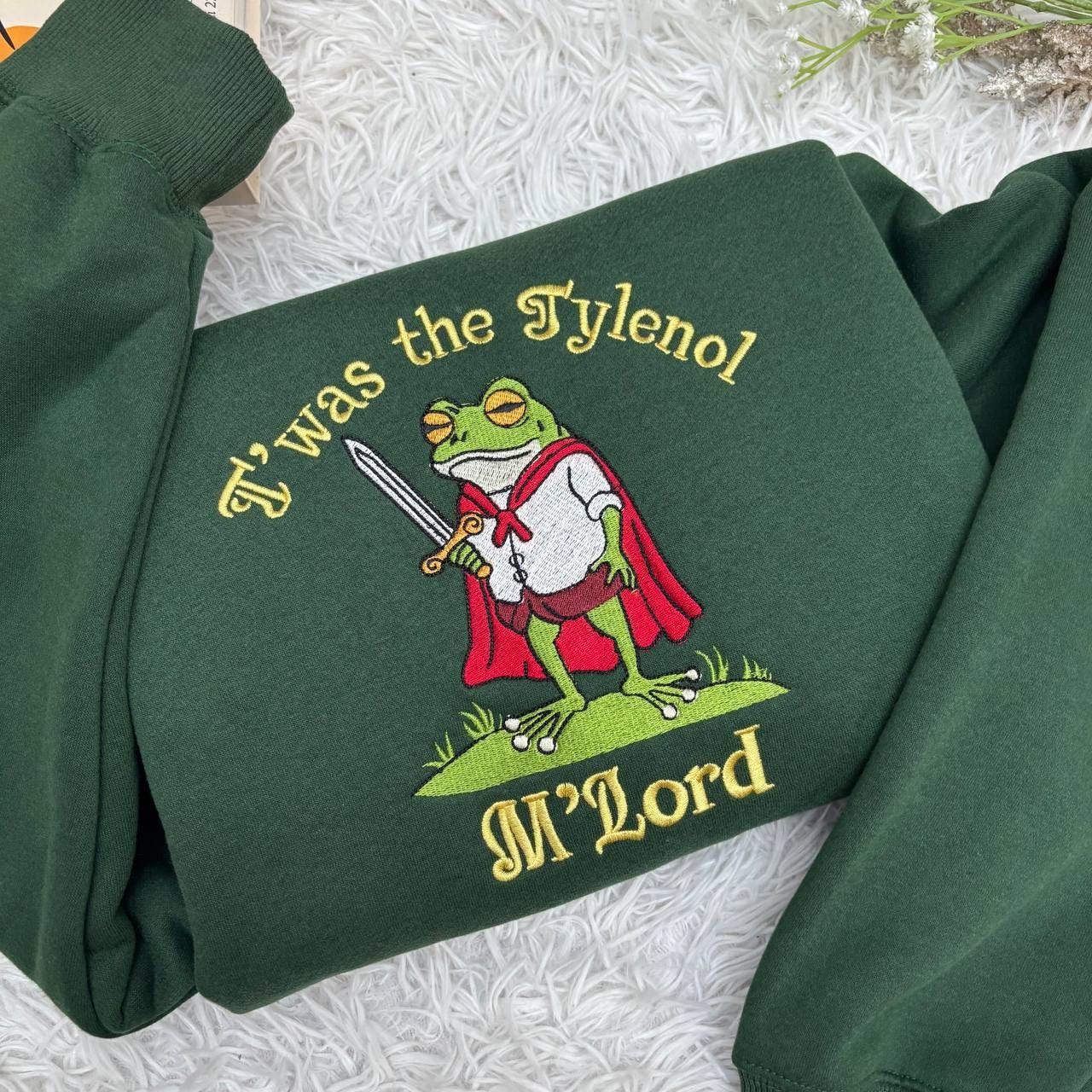 Embroidered Frog Meme Shirt, Funny Medieval Wizard Graphic Tee