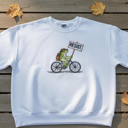 Portland Frog Resist Embroidered Sweatshirt | Comfort Colors Tee