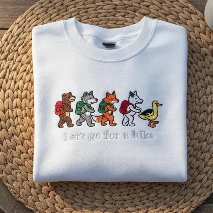 Respect Local Wildlife Embroidered Sweatshirt | Protect National Parks | Hiking & Outdoors Environmental Shirt