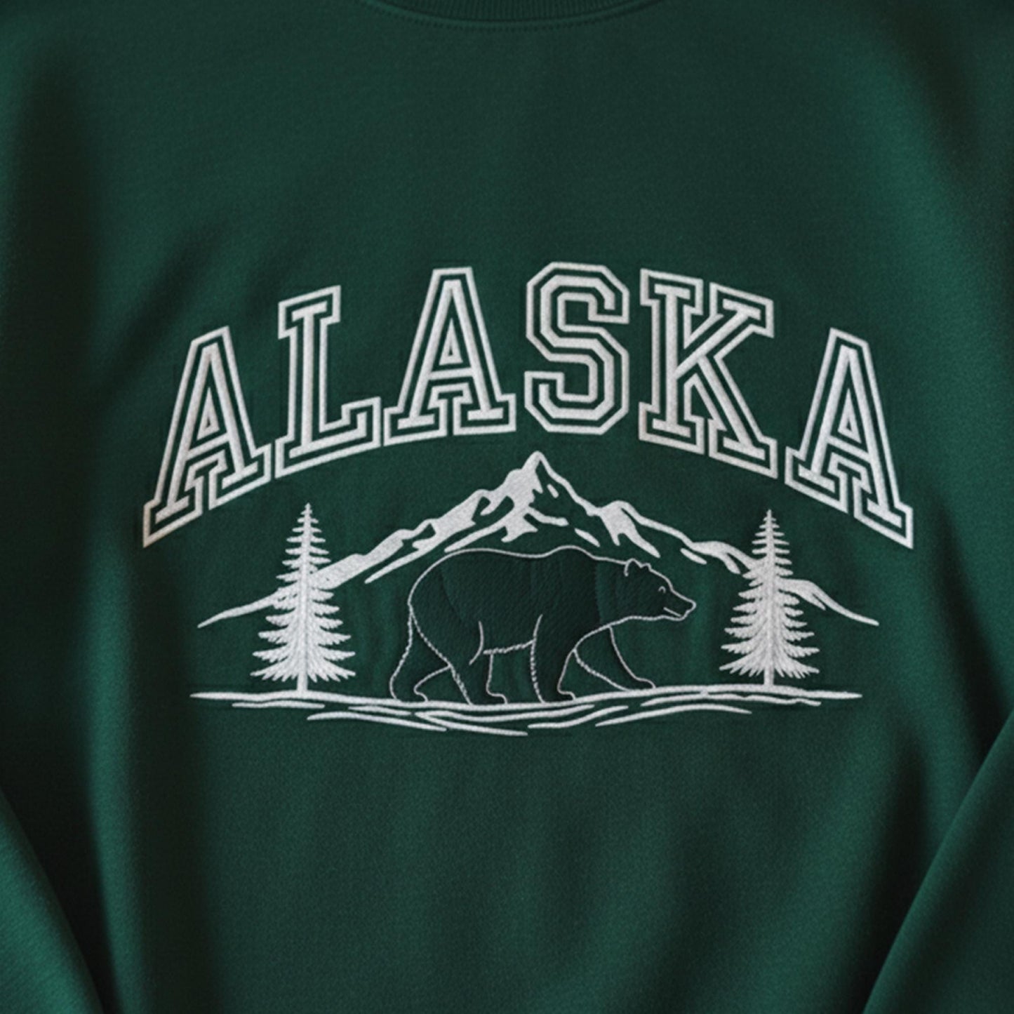 Alaska Embroidered Sweatshirt, Adventure Frog Hiking Pullover