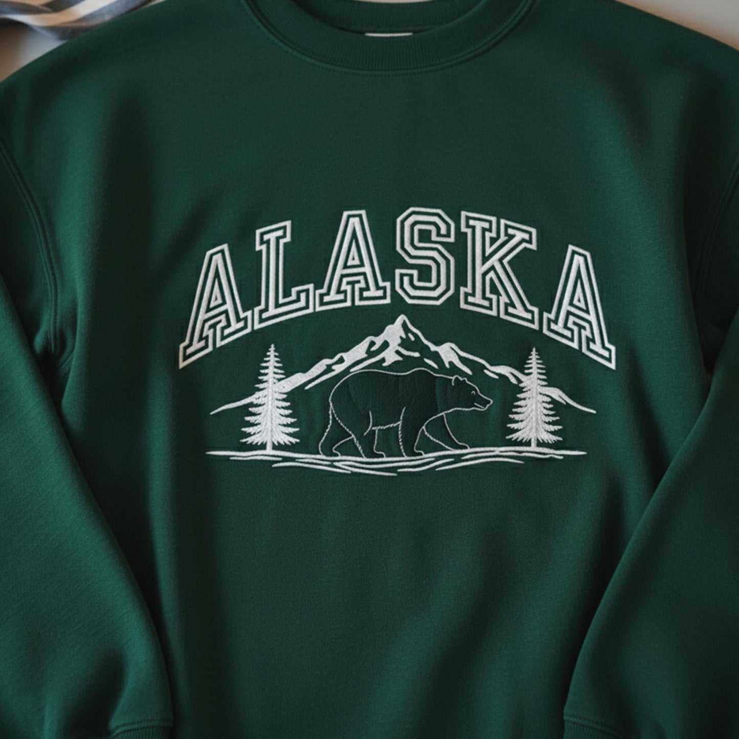 Alaska Embroidered Sweatshirt, Adventure Frog Hiking Pullover