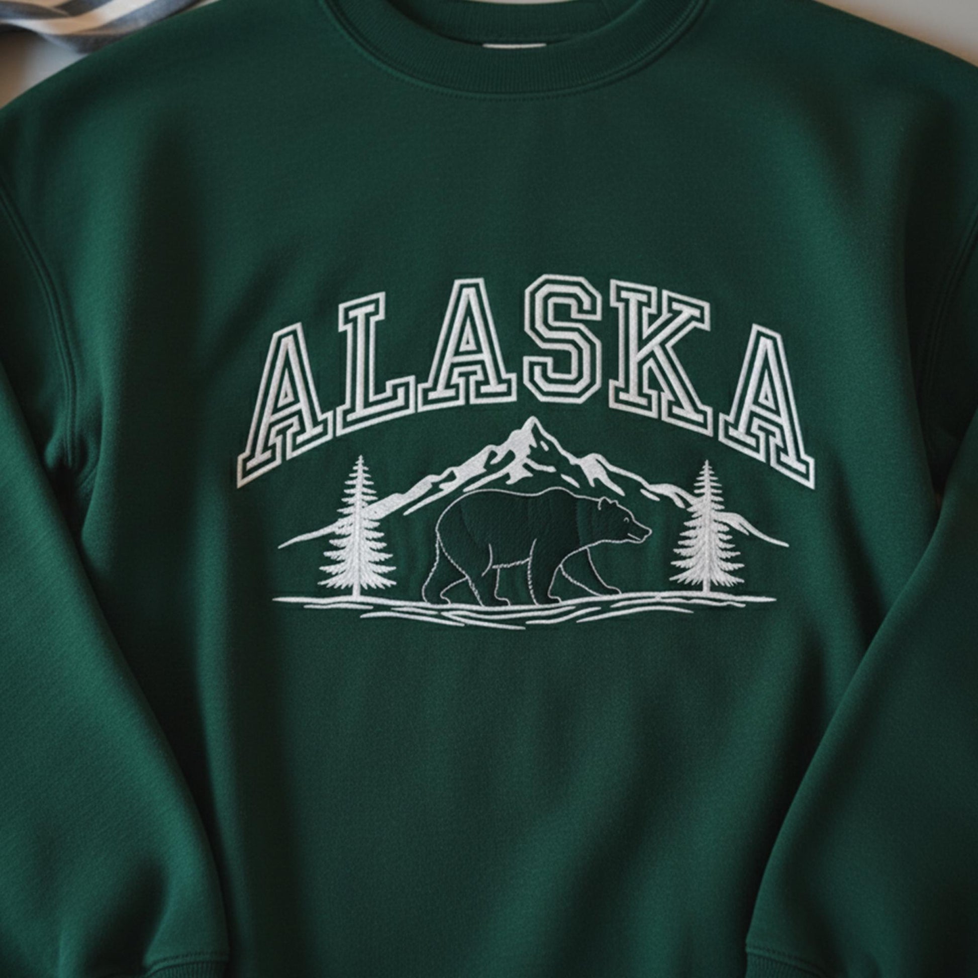 Alaska Embroidered Sweatshirt, Adventure Frog Hiking Pullover