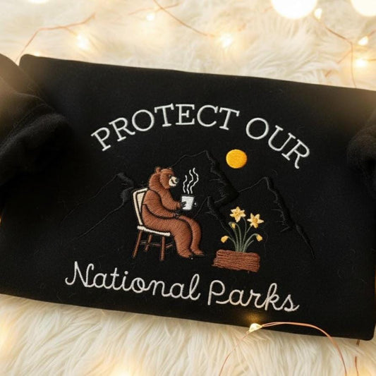 Embroidered National Parks Sweatshirt | Hiking Camping Crewneck