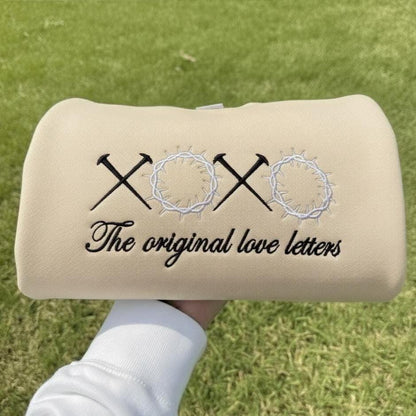 XOXO Embroidered Sweatshirt | Custom Valentine Crewneck | Christian Love Letters Sweatshirt Gift for Her