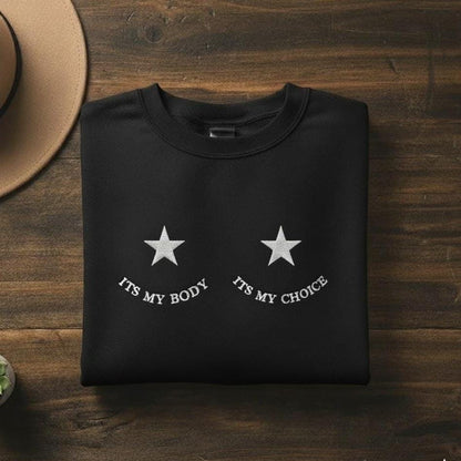 Embroidered Sweatshirt | Feminist Pro Choice Crewneck