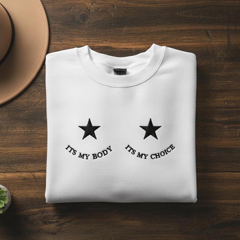 Embroidered Sweatshirt | Feminist Pro Choice Crewneck