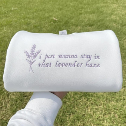 Lavender Haze Embroidered Sweatshirt | Y2K Crewneck