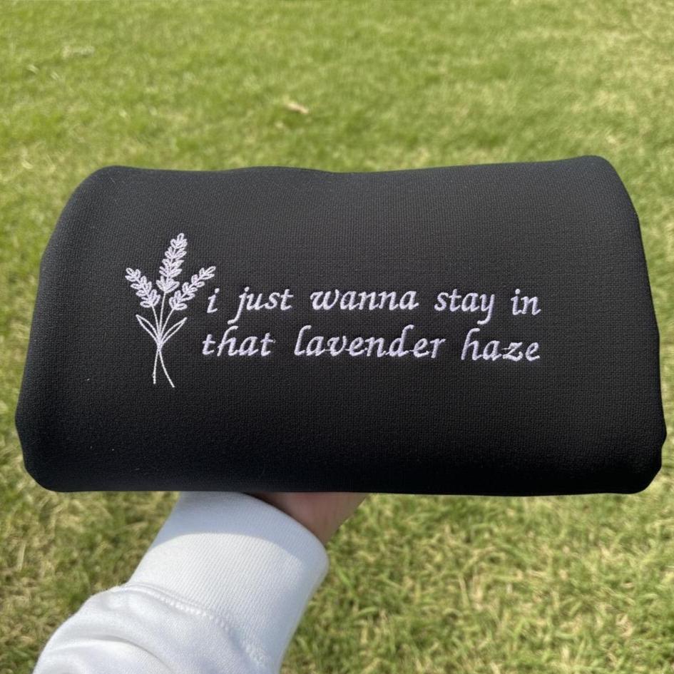 Lavender Haze Embroidered Sweatshirt | Y2K Crewneck