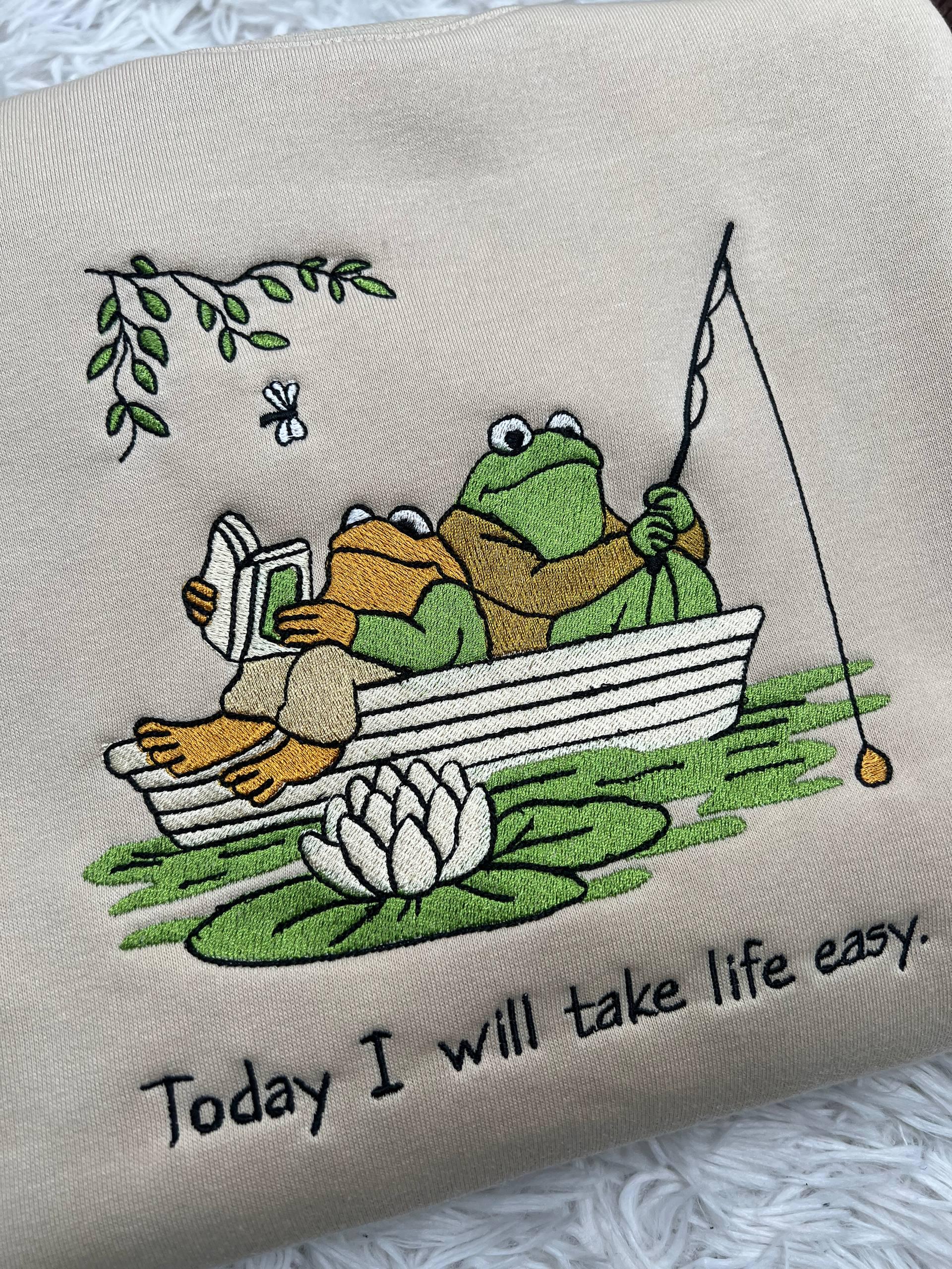Frog & Toad Embroidered Shirt, Vintage Relaxed Tee