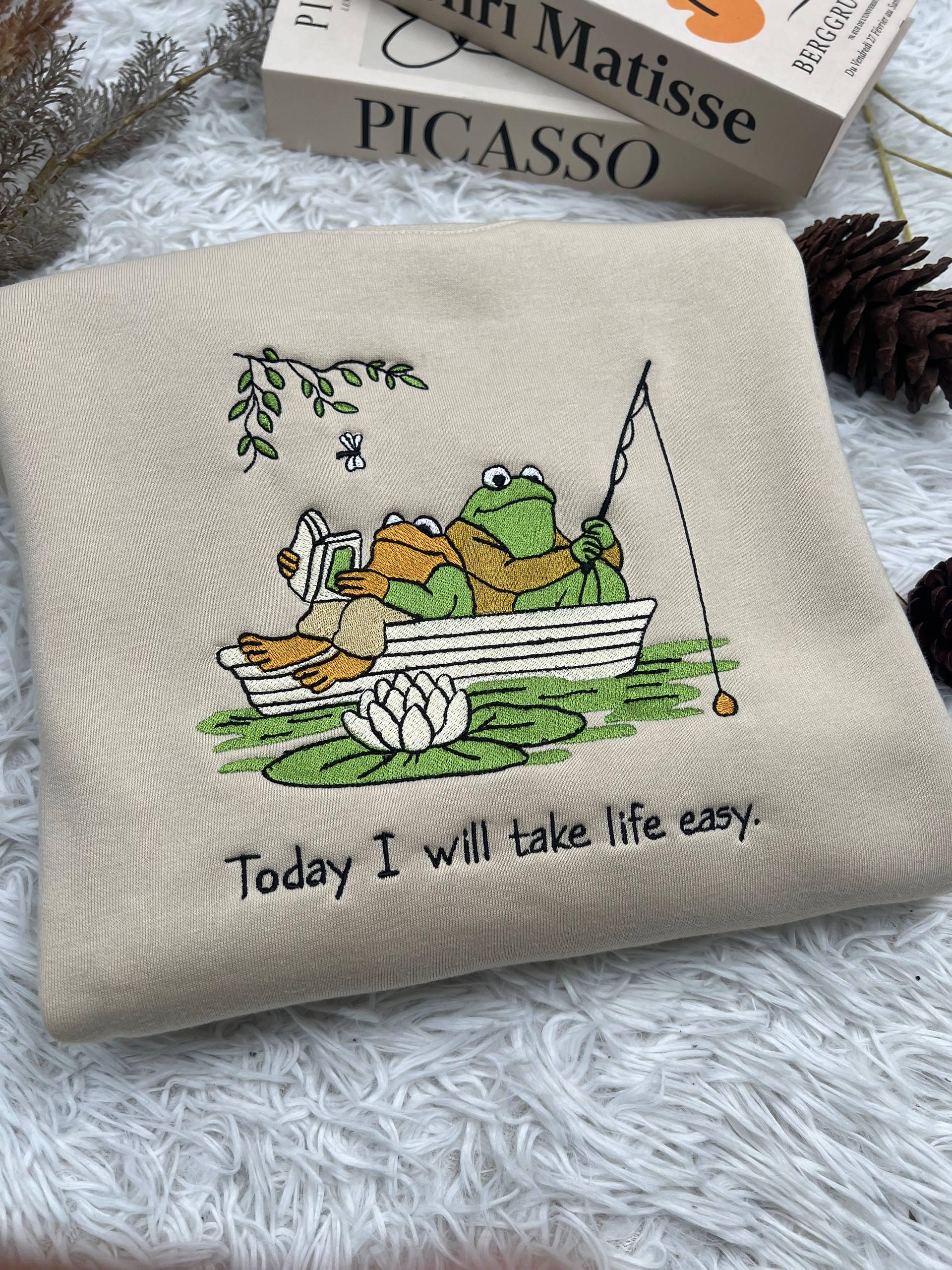 Frog & Toad Embroidered Shirt, Vintage Relaxed Tee