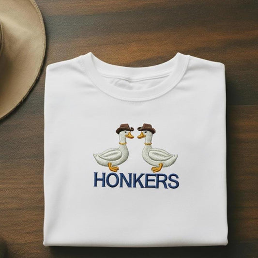 Honkers Goose University Embroidered Crewneck Sweatshirt | Funny Silly Gift