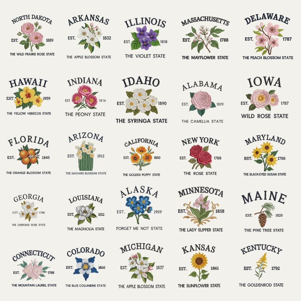 Wyoming Indian Paintbrush State Embroidered Sweatshirt State Flower Crewneck Western Nature Gift